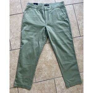 Banana Republic Women's Green Chino Pants Size 14 Ankle Straight New With Tags